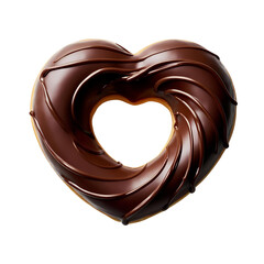 heart shaped chocolate isolated