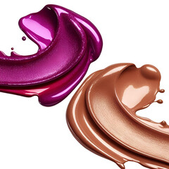 brown and purple lip gloss isolated 