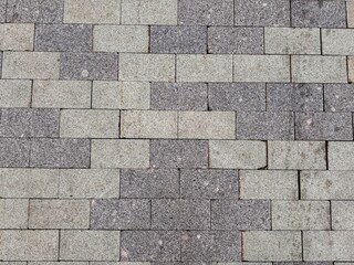 An elegant arrangement of beautifully paved stones, showcasing a blend of gray hues and intricate patterns. An Elegant Paved Surface Featuring Varied Textures and Colors for Enhanced Aesthetic Appeal