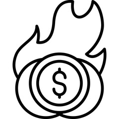 Burn Icon Vector Element