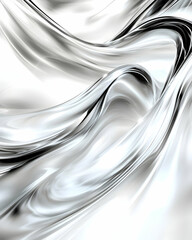Obraz premium Silver Liquid Swirls Abstract background ideal for website design or print media