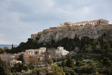 Views of the parthenon in Athens.