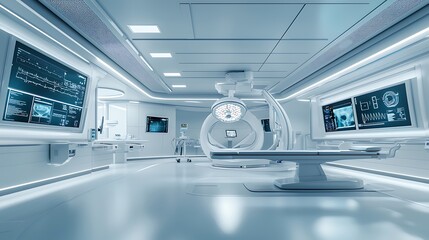 Futuristic Medical Operating Room Interior