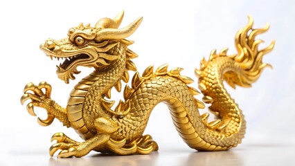 Golden Dragon Figurine