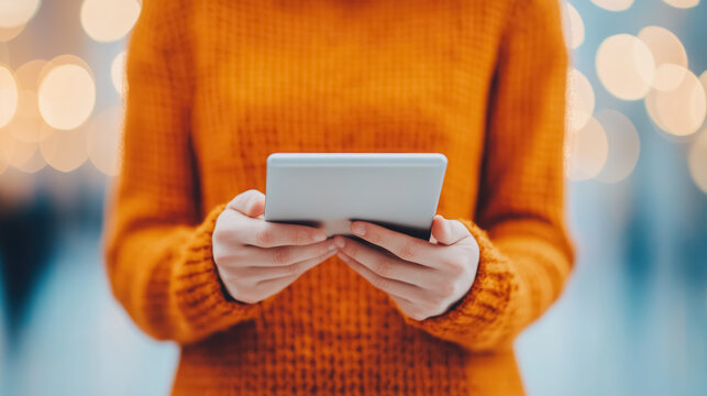 Businessman Analyzing Data on Tablet for Sales and Commerce Insights