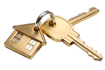 house key isolated on white