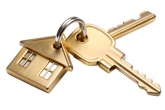 house key isolated on white