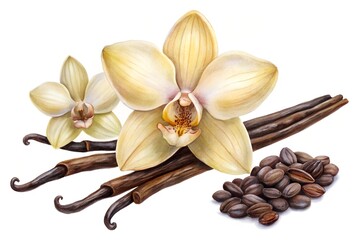 coffee beans and cinnamon