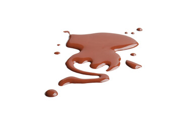 Sweet chocolate splash on grey background