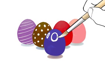 easter eggs pattern colorful graphic