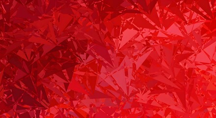 Abstract red geometric triangular background texture design art ruby bold fiery shiny facet color