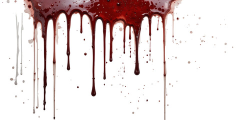 Dripping blood seamless repeatable isolated, Cutout 