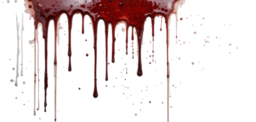 Dripping blood seamless repeatable isolated, Cutout 