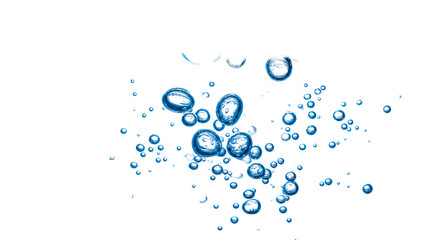 Water bubbles Cutout, Air bubbles, effervescent water fizz border. Dynamic aqua motion, randomly moving underwater fizzing, soda drink frame design on transparent background