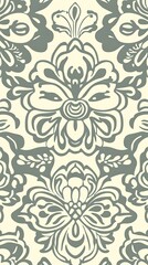 Fototapeta premium Floral arabesque pattern with delicate vintage symmetrical design
