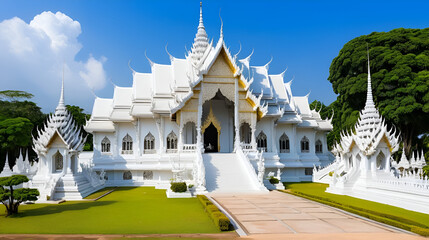 Obraz premium Wat Rong-Khun, Chiangrai Province, Thailand