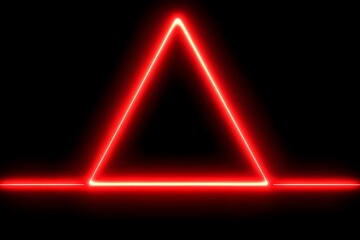 A Bright Red Triangular Shape Against a Dark Black Background