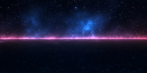 Naklejka premium Mystical nebulous horizon with countless stars in a cosmic display