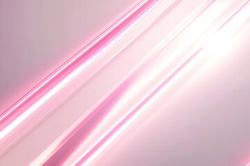 Obraz premium Abstract neon light trails create a futuristic and elegant composition on a smooth white background Generative AI