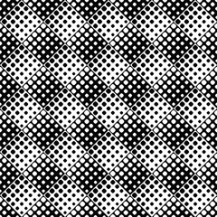Black and white abstract seamless rounded square pattern background