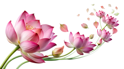 vector illustration of pink lily