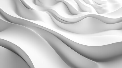 Obraz premium Abstract White Rippling Fabric
