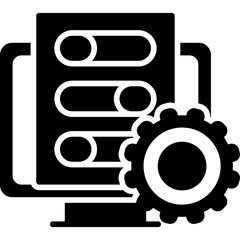 Smart TV Setting Icon Vector Element