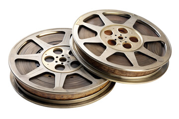 Naklejka premium old film reel isolated