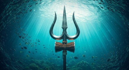 Maha Shivratri, a Hindu festival celebrated of Shiva Lord
Maha Shivratri – A Sacred Hindu Festival Celebrating Lord Shiva, Trident Submerged Underwate