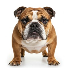 Fototapeta premium Bulldog puppy on a white background