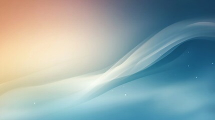 Fototapeta premium Beige to blue gradient background featuring a smooth, blurred design in a vector style. 