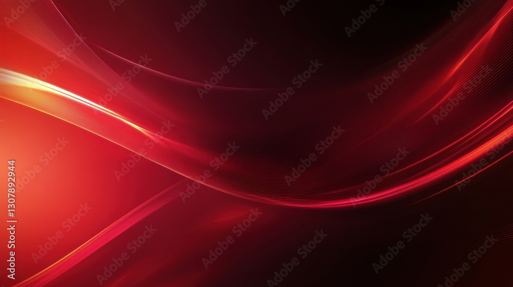 Aufkleber A dynamic red gradient with curving lines and subtle light contrasts creates an abstract futuristic backdrop, with space in the center for adding text or logos.