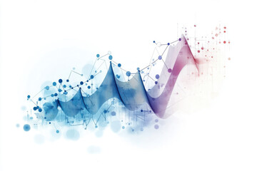 Obraz premium Abstract wave pattern showing data analysis and visualization trends