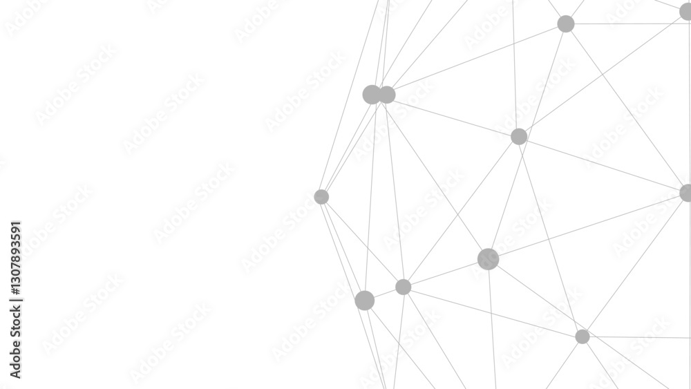 Poster Technology abstract background. Dots connected by lines. Minimalist mesh backdrop. Abstract polygonal shape.