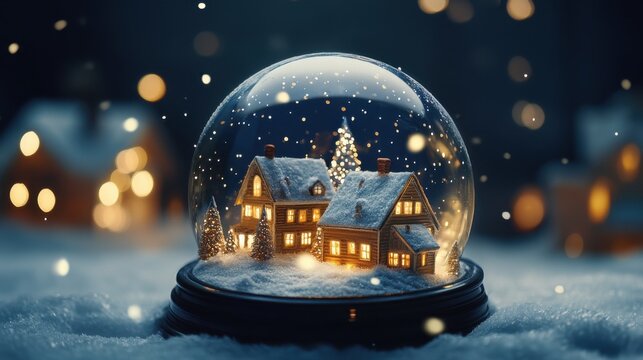 Bola de neve cena de natal