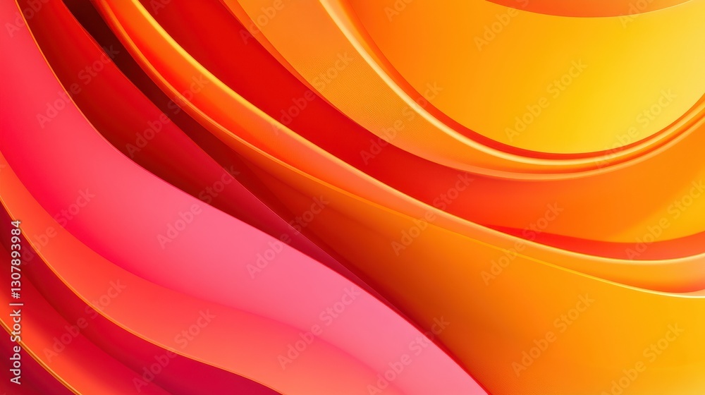 Fototapete a vibrant and energetic abstract composition with curved red and orange lines, blurred motion effect