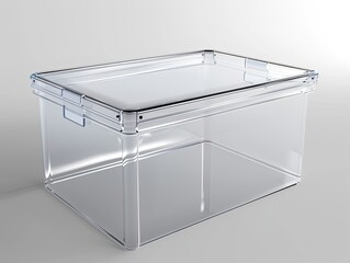 Transparent storage box revealing its simplicity and functionality