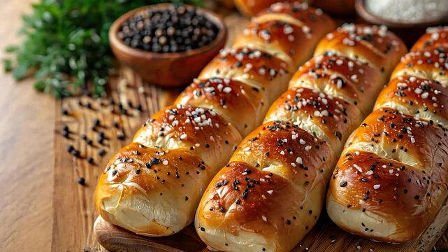 Delicious Homemade Breadsticks with Salt and Pepper