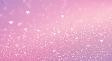 Abstract pink glitter background with white hearts romantic design love soft cute card shiny light