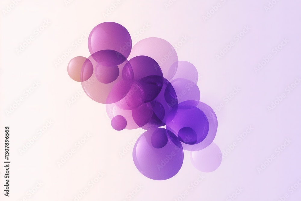 Aufkleber abstract grape bunch logo featuring soft purple hues and modern artistic simplicity suitable for bra