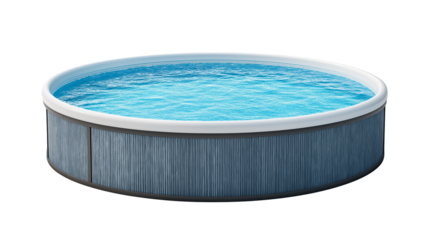 ground round swimming pool isolated on white background , transparent png 