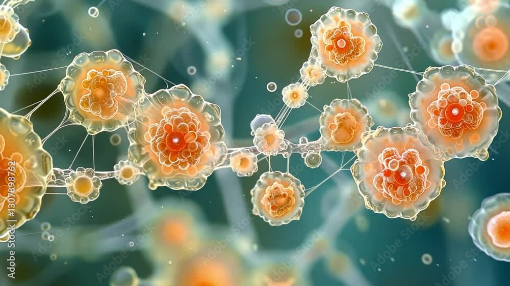 Aufkleber This Dynamic visuals showcase stem cells and their potential in regenerative therapies and renewal.