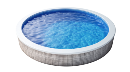 ground round swimming pool isolated on white background , transparent png 