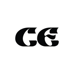 CE monogram logo design letter text name symbol monochrome logotype alphabet character simple logo