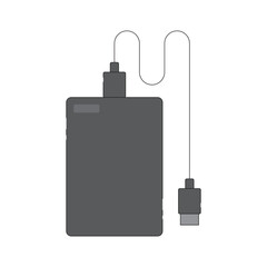 simple vector illustration of an external hard drive