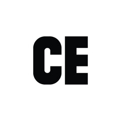 CE monogram logo design letter text name symbol monochrome logotype alphabet character simple logo