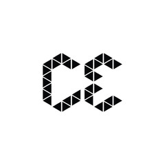 CE monogram logo design letter text name symbol monochrome logotype alphabet character simple logo