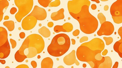 orange and white pattern featuring thick lines and simple organic shapes