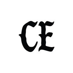 CE monogram logo design letter text name symbol monochrome logotype alphabet character simple logo