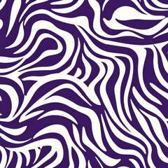 Fototapeta premium purple and white pattern featuring thick lines and simple organic shapes.